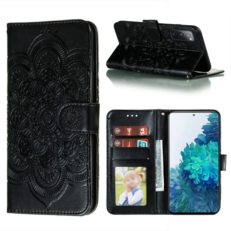 Flip Cover Samsung Galaxy S20 FE Sort Fuld Mandala