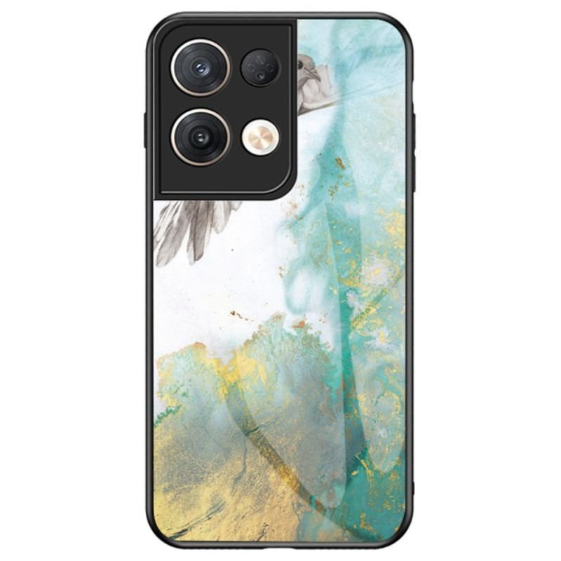 Cover Oppo Reno 8 Pro Marmor Hærdet Glas