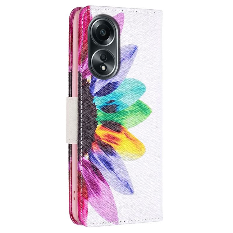 Flip Cover Oppo A98 5g Akvarelblomst