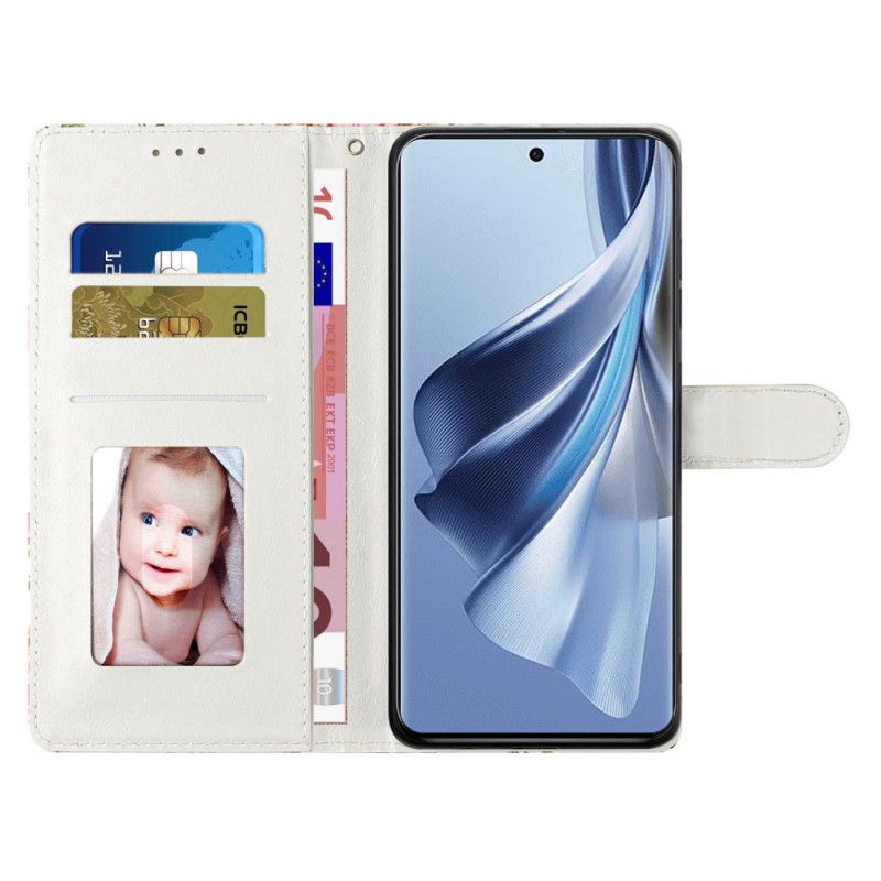 Flip Cover Oppo A98 5g Ananas Med Rem