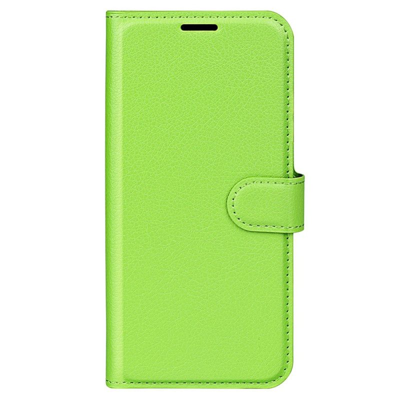 Flip Cover Oppo A98 5g Klassisk Litchi Imiteret Læder