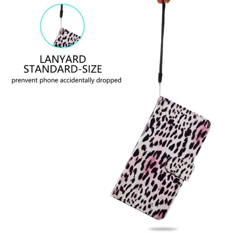 Flip Cover Til Oppo A98 5g Leopardmønster Med Rem