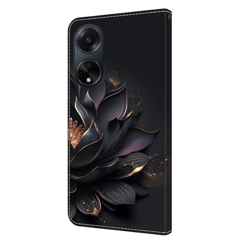 Flip Cover Til Oppo A98 5g Lilla Lotus