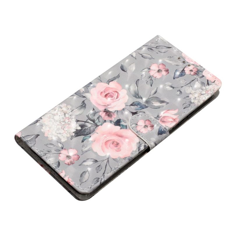 Flip Cover Til Oppo A98 5g Rosa Blomster Med Rem