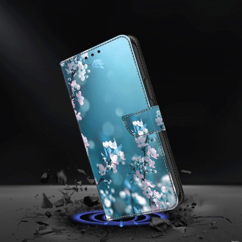 Læder Cover Oppo A98 5g Blommeblomster