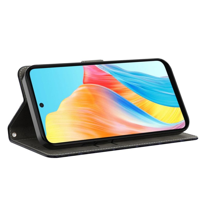 Læder Cover Oppo A98 5g Telefon Etui Sort Hest