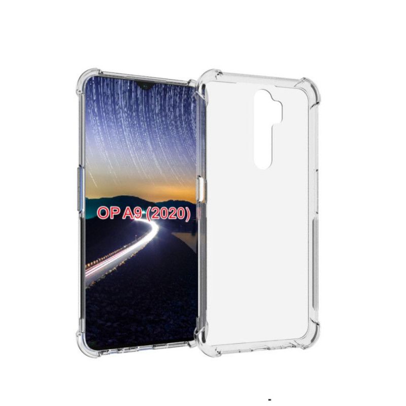 Cover Oppo A9 2020 Mobilcover Gennemsigtige Forstærkede Hjørner