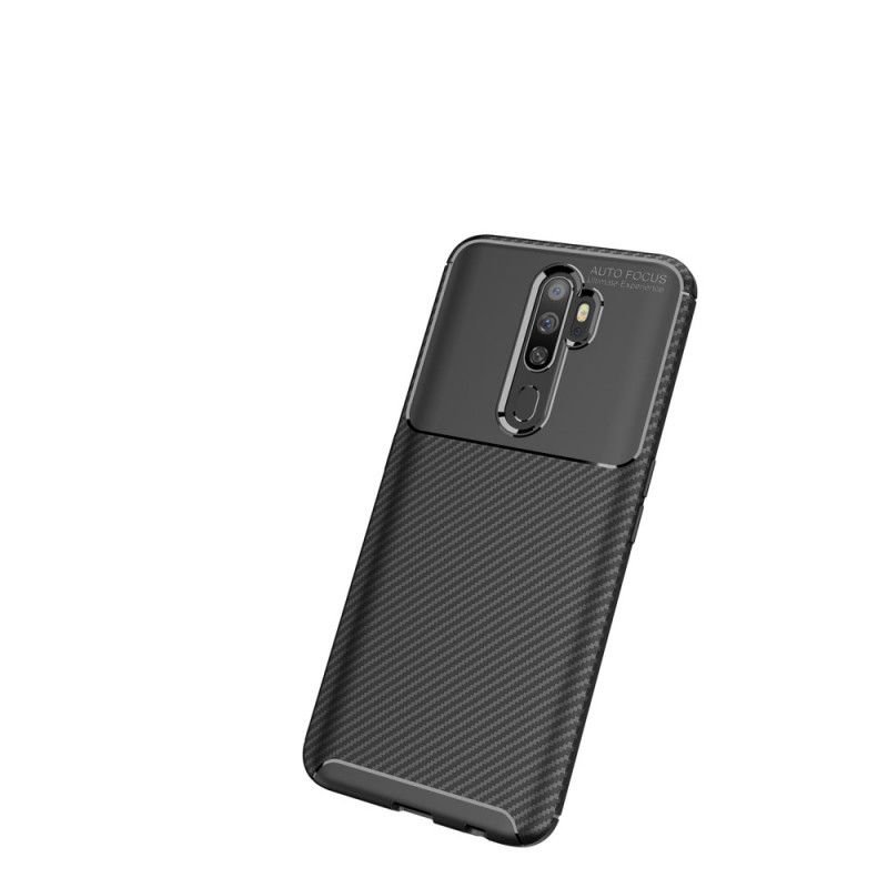 Cover Oppo A9 2020 Sort Mobilcover Fleksibel Kulfiber