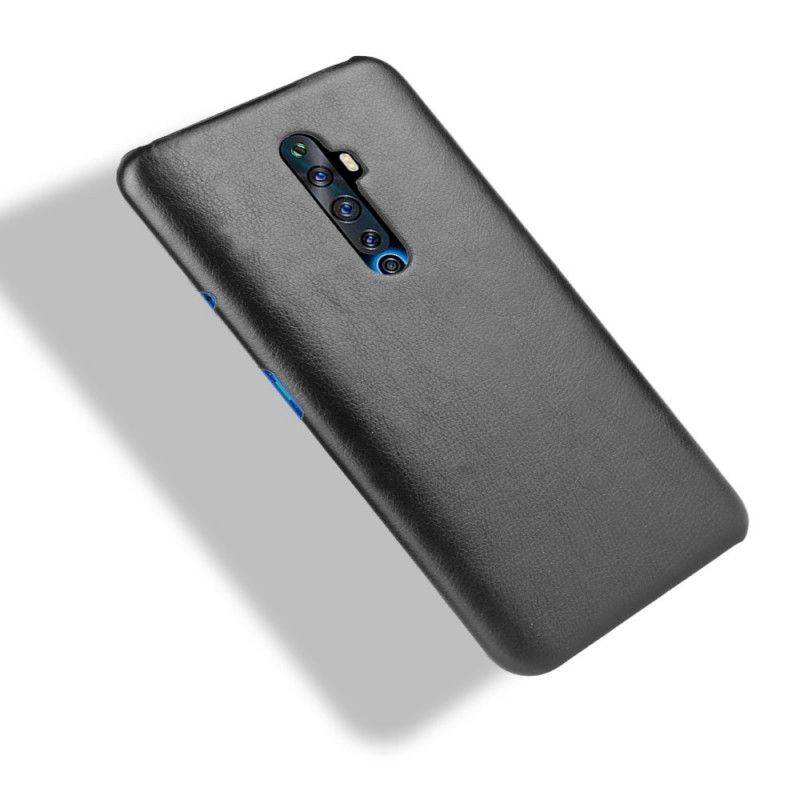 Cover Oppo Reno 2Z Sort Mobilcover Lychee-Lædereffekt