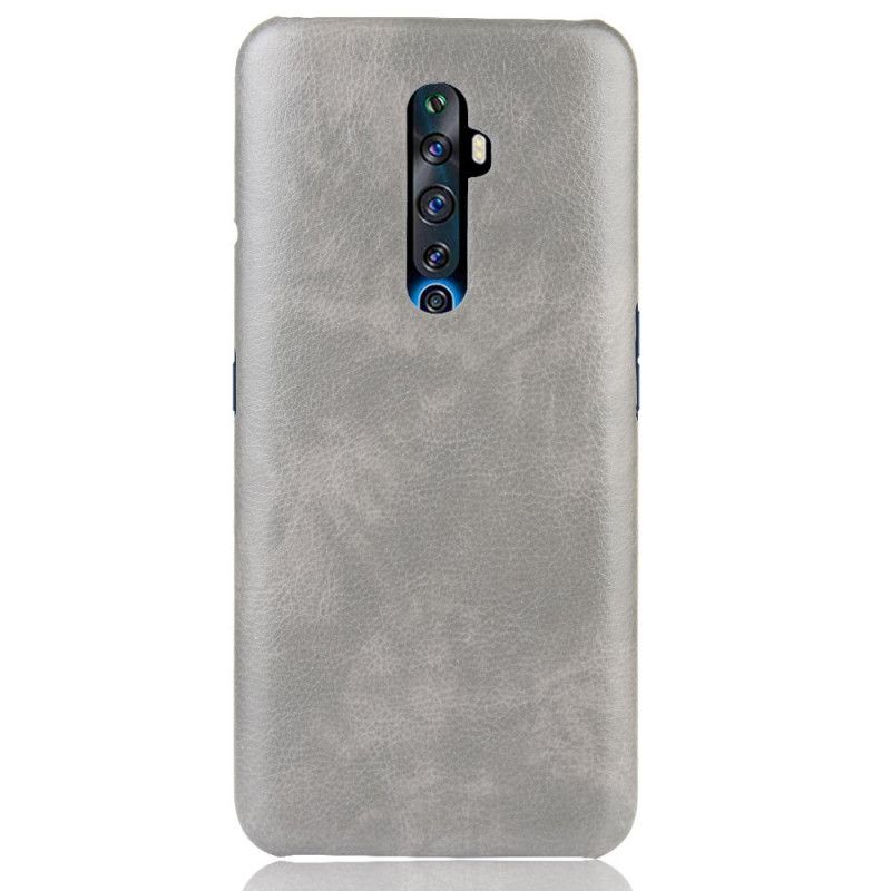 Cover Oppo Reno 2Z Sort Mobilcover Lychee-Lædereffekt