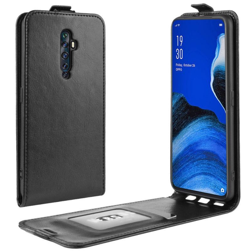 Flip Cover Læder Oppo Reno 2Z Sort Sammenfoldelig