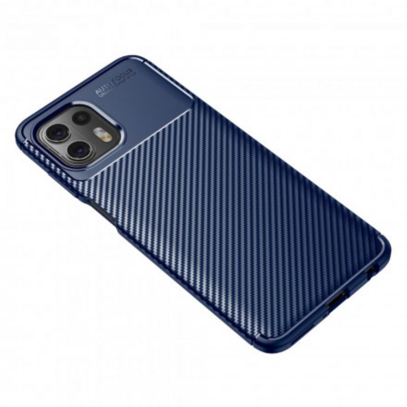 Cover Motorola Edge 20 Lite Fleksibel Kulfibertekstur