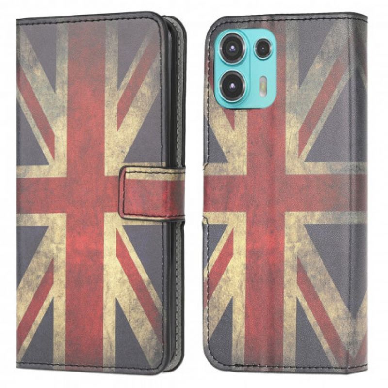 Flip Cover Motorola Edge 20 Lite Englands Flag