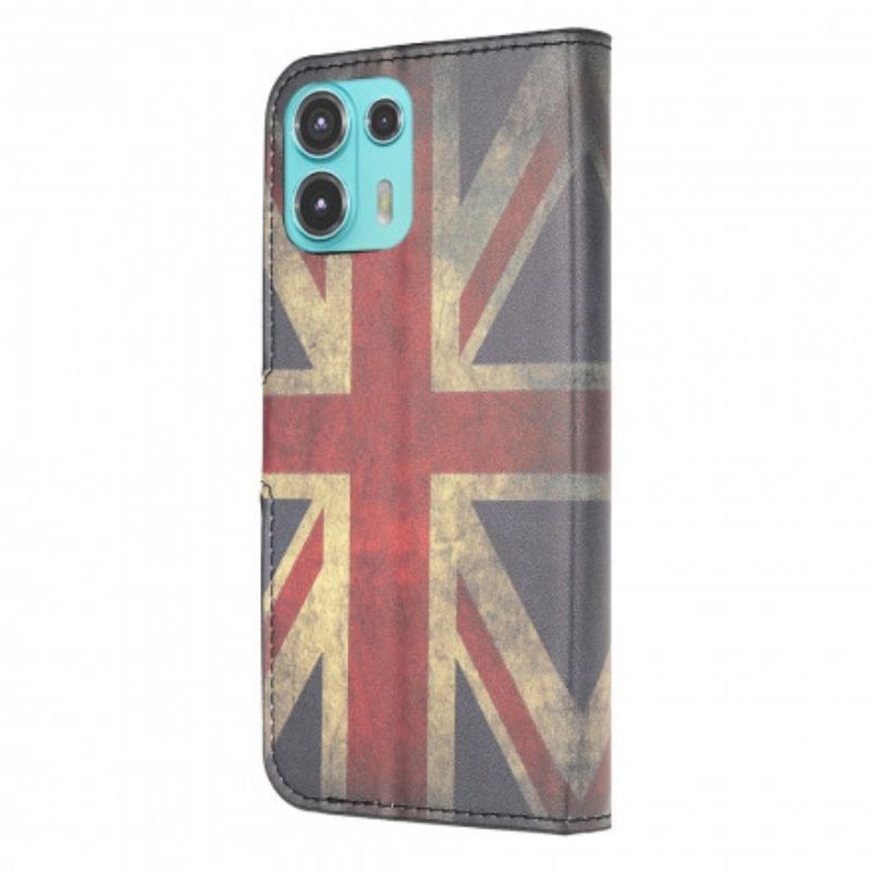 Flip Cover Motorola Edge 20 Lite Englands Flag