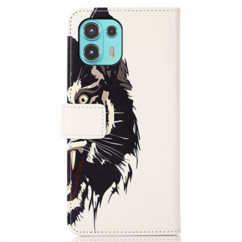 Flip Cover Motorola Edge 20 Lite Fierce Tiger