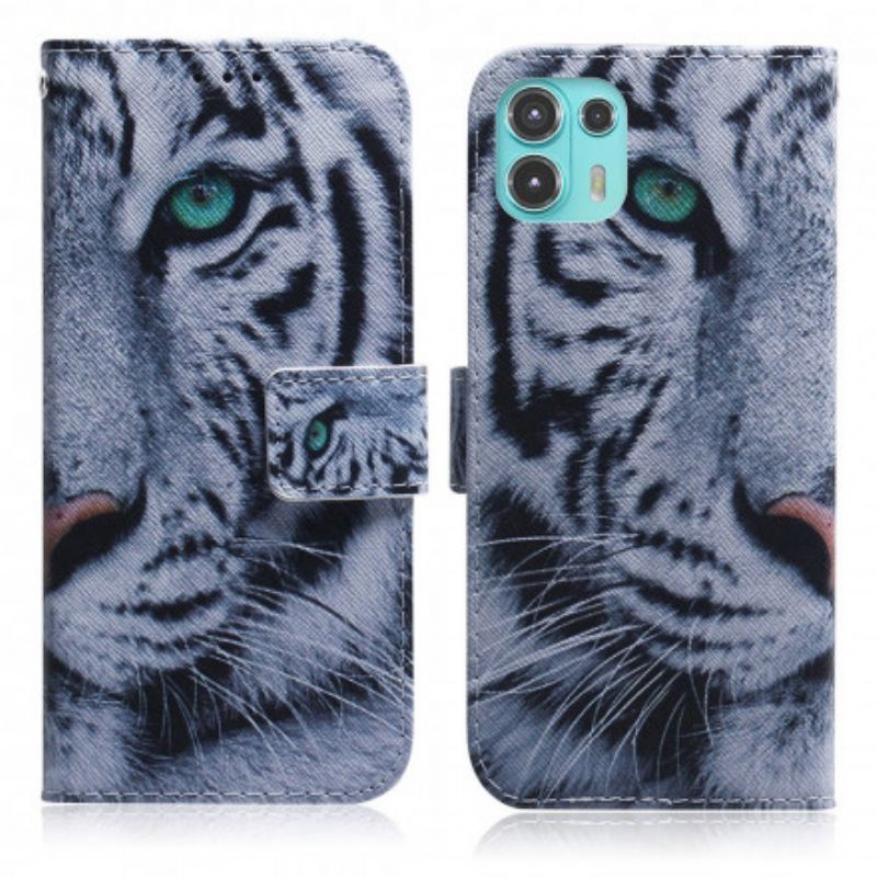 Flip Cover Motorola Edge 20 Lite Tiger Face