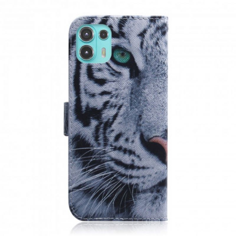 Flip Cover Motorola Edge 20 Lite Tiger Face