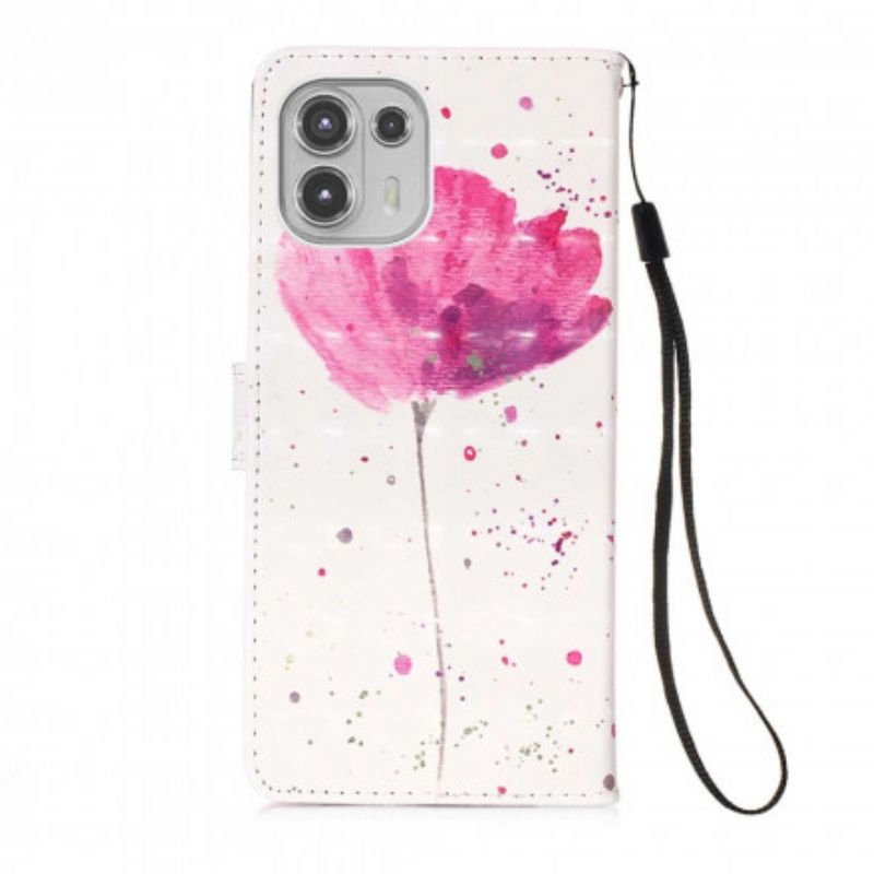 Flip Cover Til Motorola Edge 20 Lite Poppy Akvarel