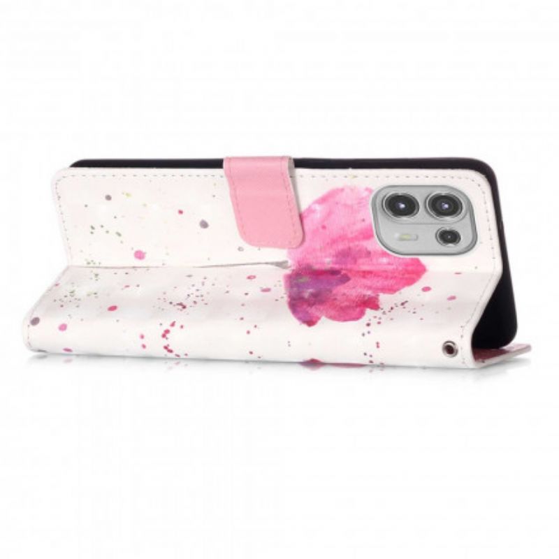 Flip Cover Til Motorola Edge 20 Lite Poppy Akvarel