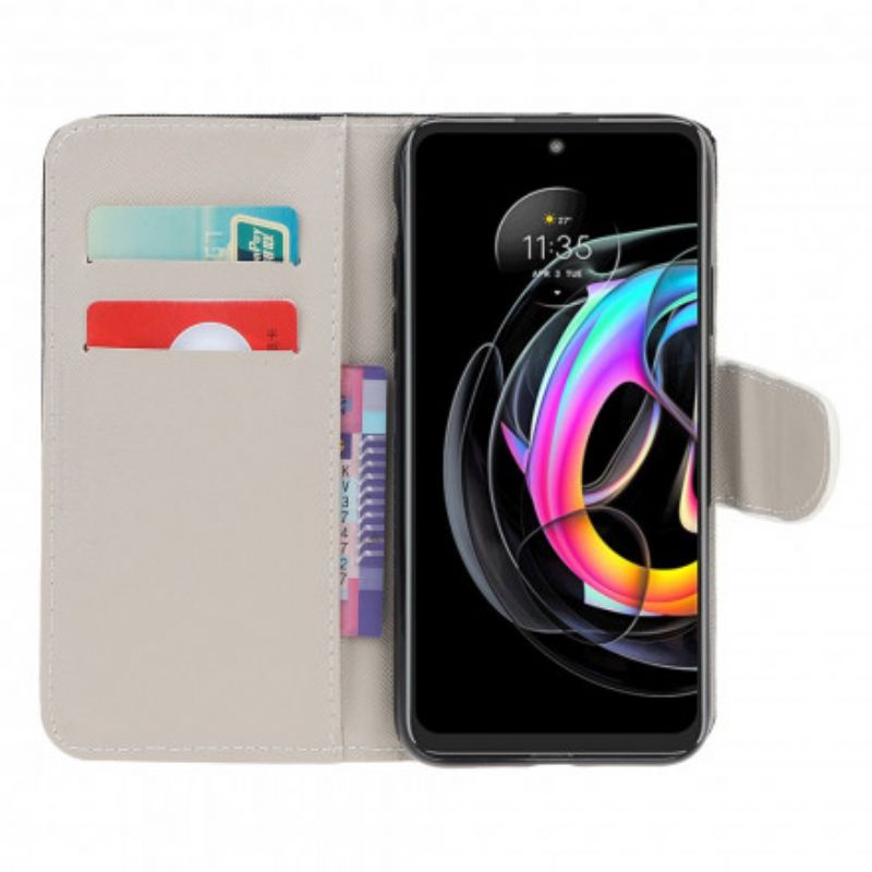 Flip Cover Til Motorola Edge 20 Lite Sommerfugle