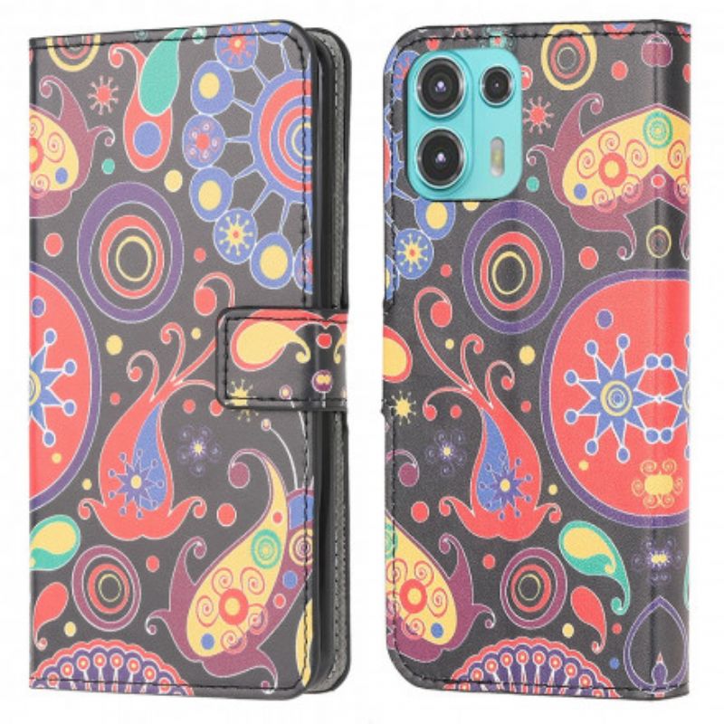 Læder Cover Motorola Edge 20 Lite Design Galaxy