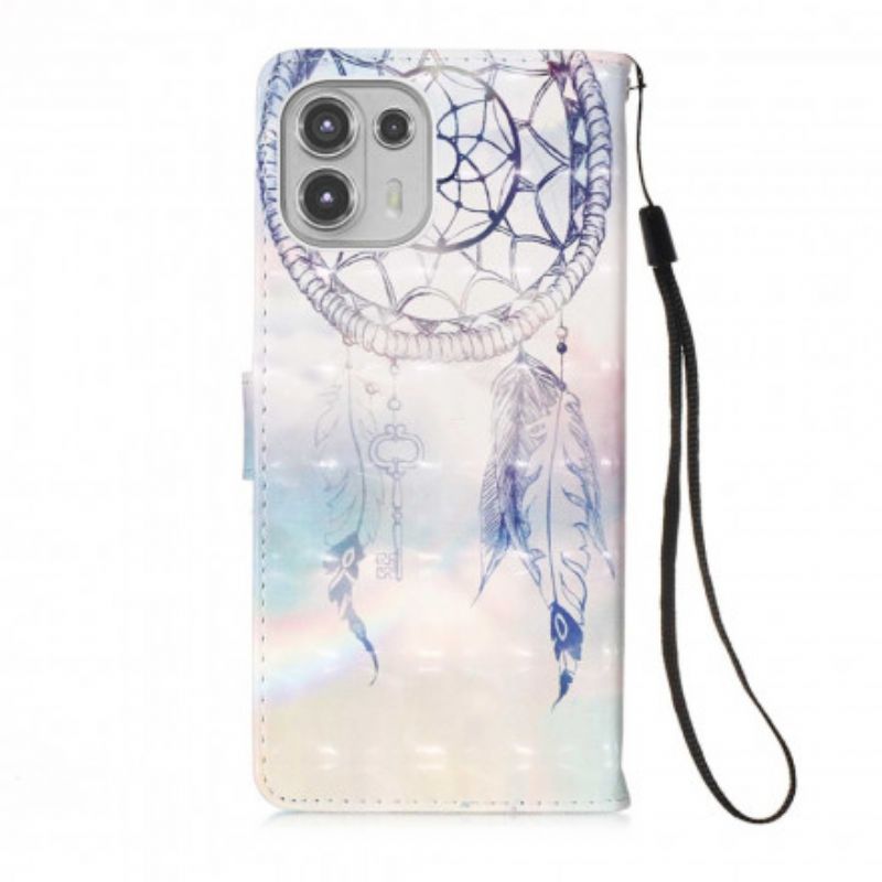 Læder Cover Motorola Edge 20 Lite Watercolor Dream Catcher