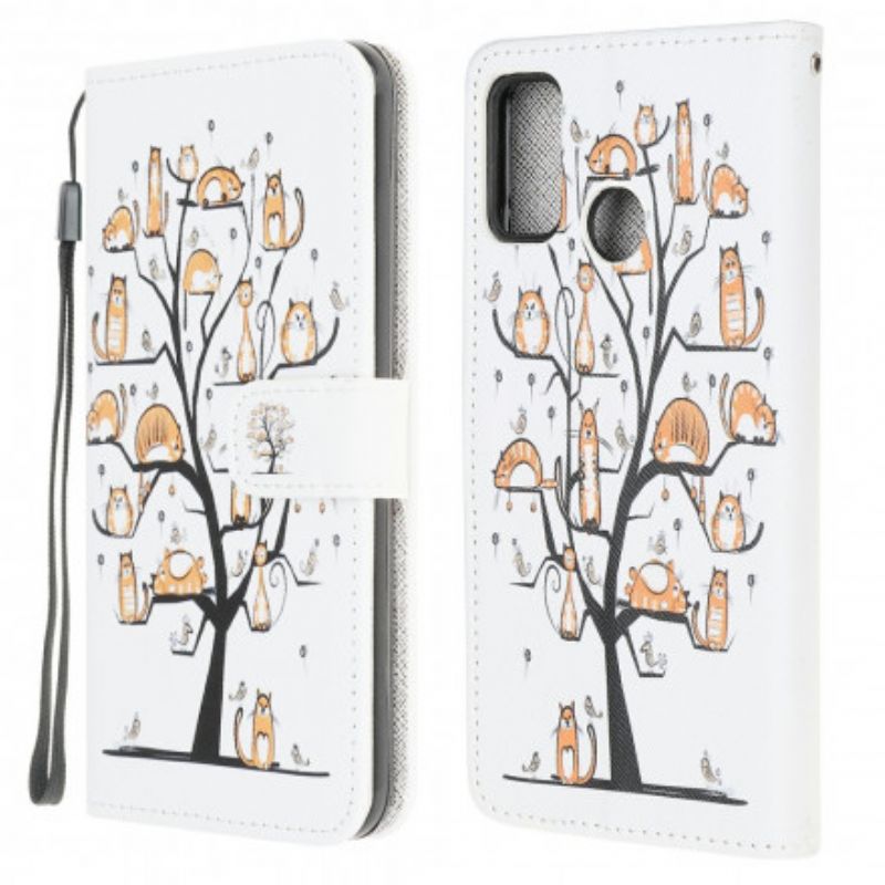 Flip Cover Moto G30 / G10 Funky Cats Strappy