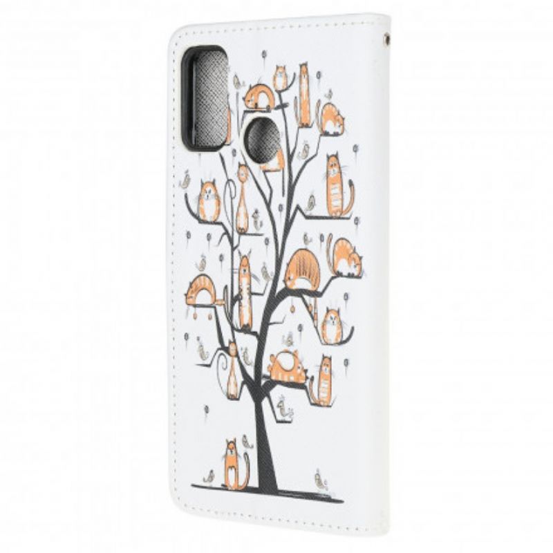 Flip Cover Moto G30 / G10 Funky Cats Strappy