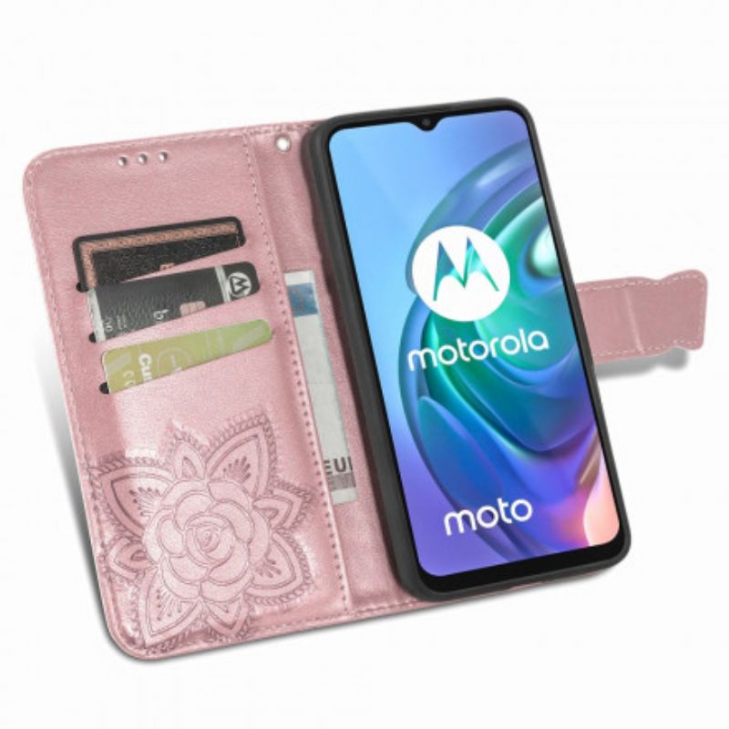 Flip Cover Moto G30 / G10 Halv Sommerfugl