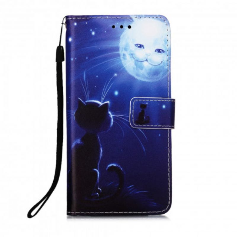 Flip Cover Moto G30 / G10 Moonlight Cat