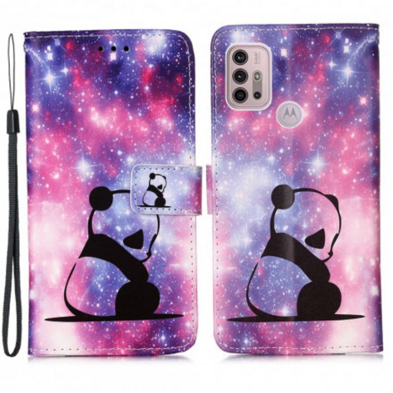 Flip Cover Moto G30 / G10 Panda Galaxy