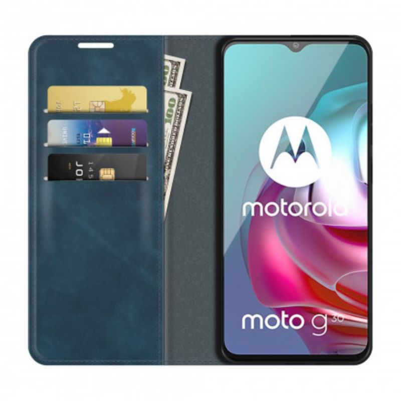 Flip Cover Moto G30 / G10 Silkeblødt Lædereffekt