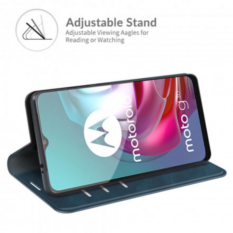 Flip Cover Moto G30 / G10 Silkeblødt Lædereffekt