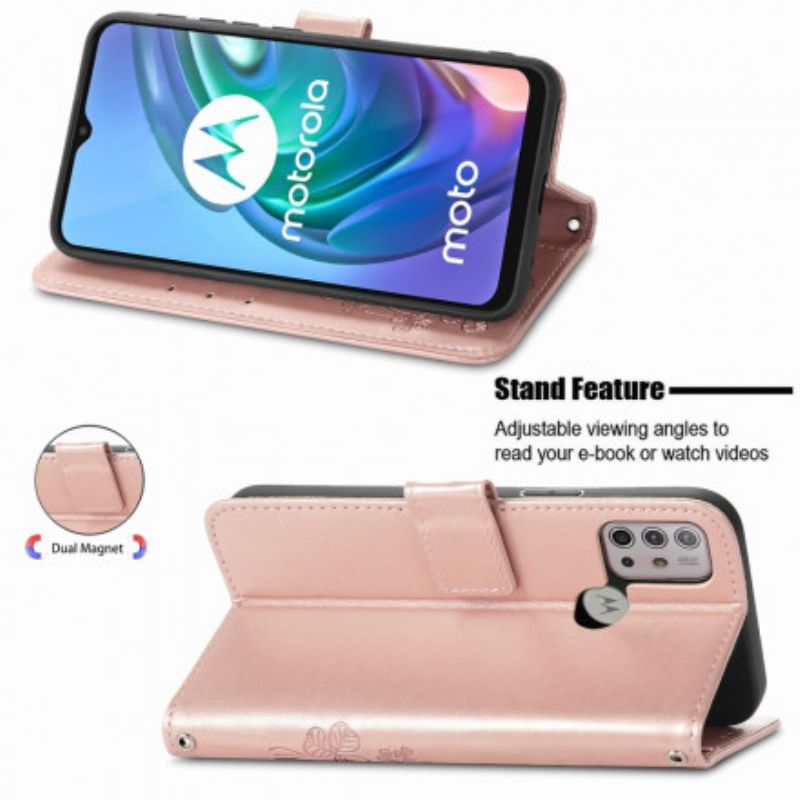 Flip Cover Til Moto G30 / G10 Asiatiske Blomster