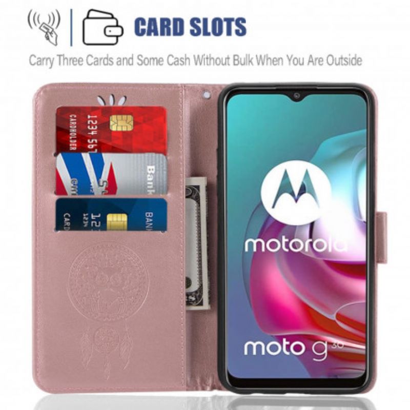 Flip Cover Til Moto G30 / G10 Drømmeugle