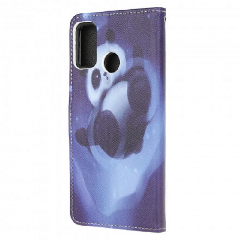 Flip Cover Til Moto G30 / G10 Panda Space Strappy