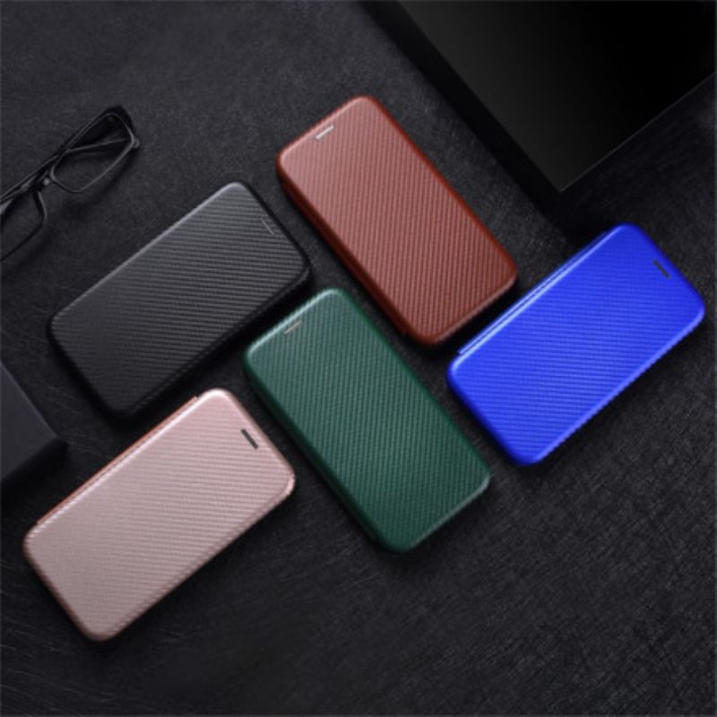 Læder Cover Moto G30 / G10 Telefon Etui Farvet Carbon Silikone