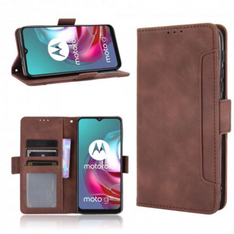 Læder Cover Moto G30 / G10 Telefon Etui Førsteklasses Multikort