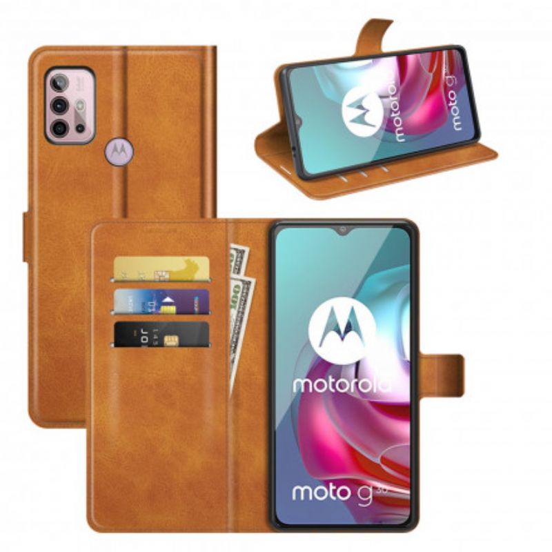 Læder Cover Moto G30 / G10 Telefon Etui Magnetisk Lås