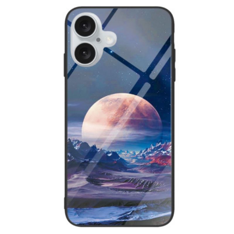 Cover iPhone 16 Telefon Etui - Hvid Planet