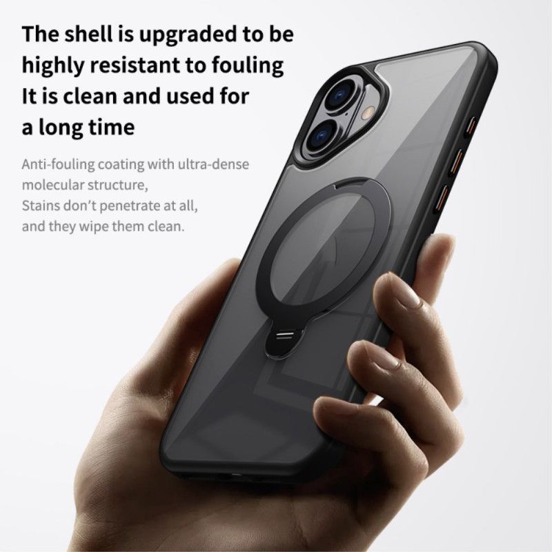 Cover Til iPhone 16 Transparent Magnetisk Ring-holder