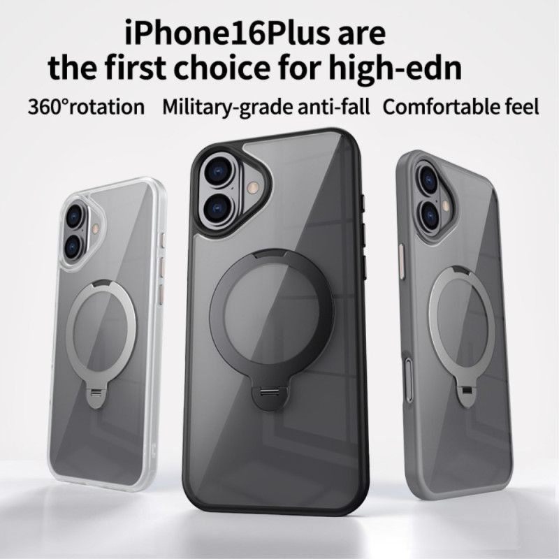 Cover Til iPhone 16 Transparent Magnetisk Ring-holder