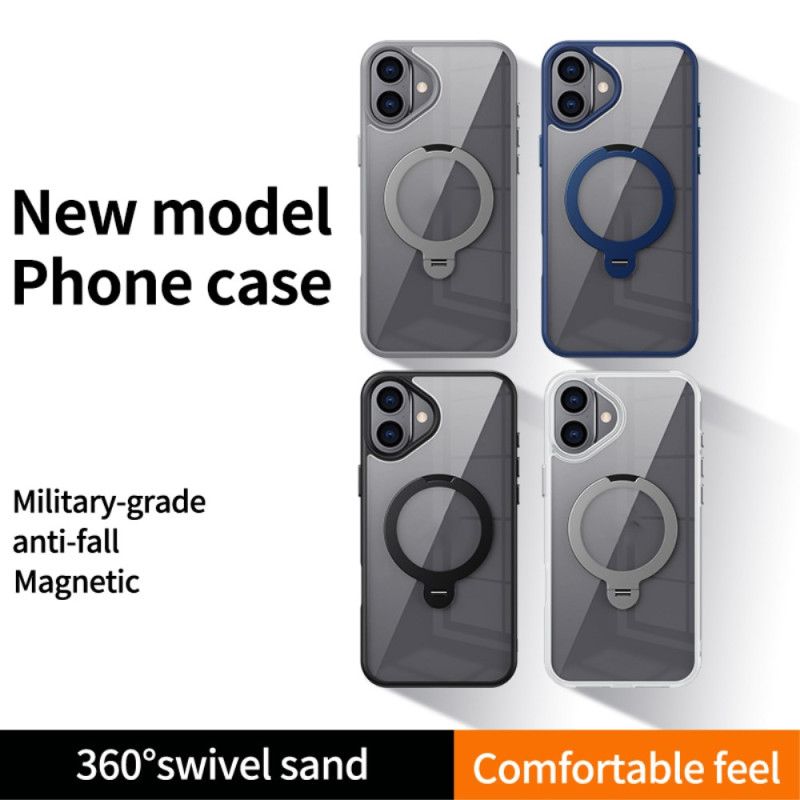 Cover Til iPhone 16 Transparent Magnetisk Ring-holder