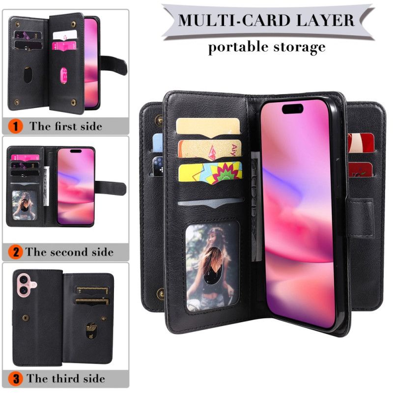 Flip Cover iPhone 16 Multikortholder