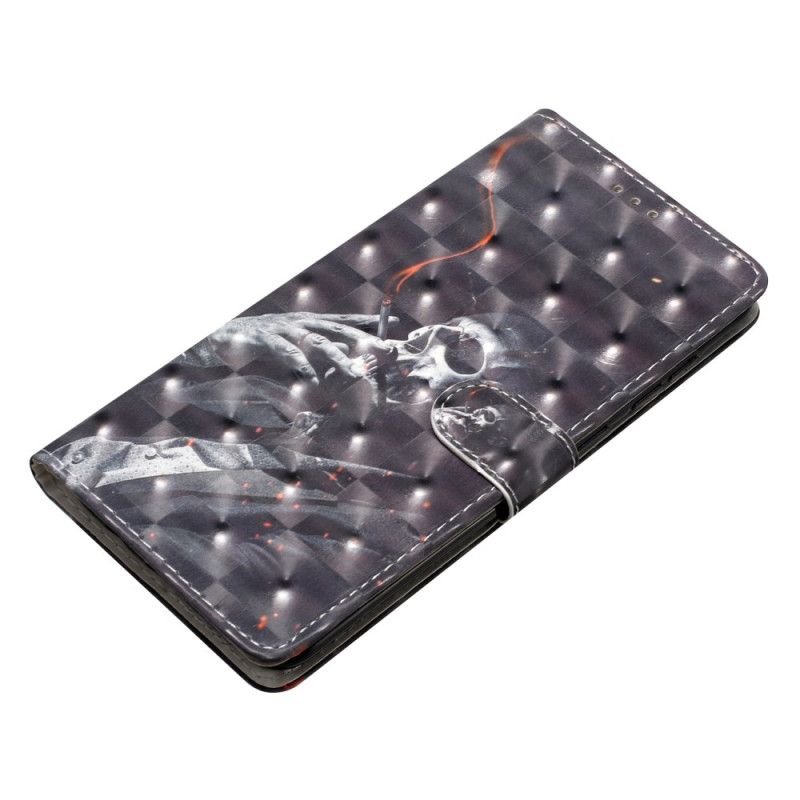 Flip Cover iPhone 16 Rygende Skelet Med Rem