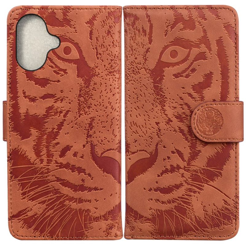 Flip Cover iPhone 16 Tiger Footprint