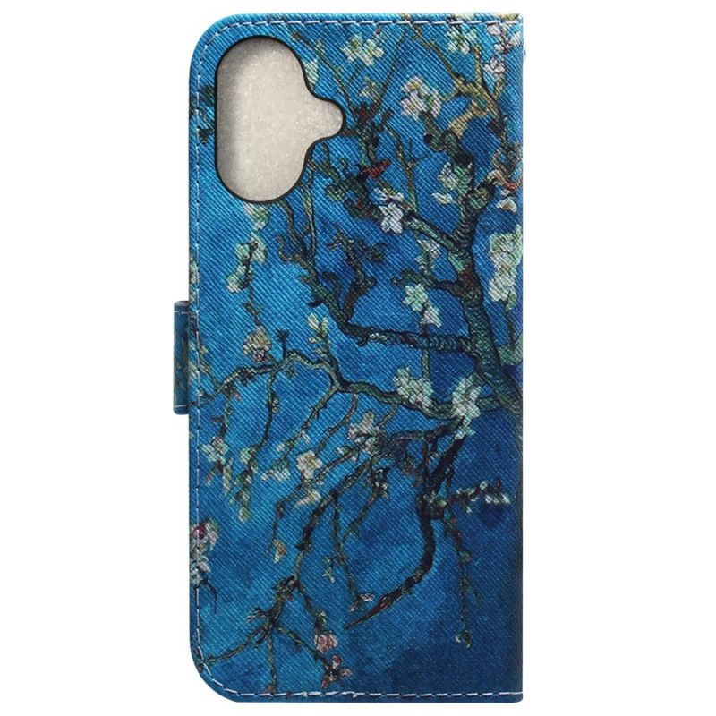 Flip Cover Til iPhone 16 Abrikosblomster