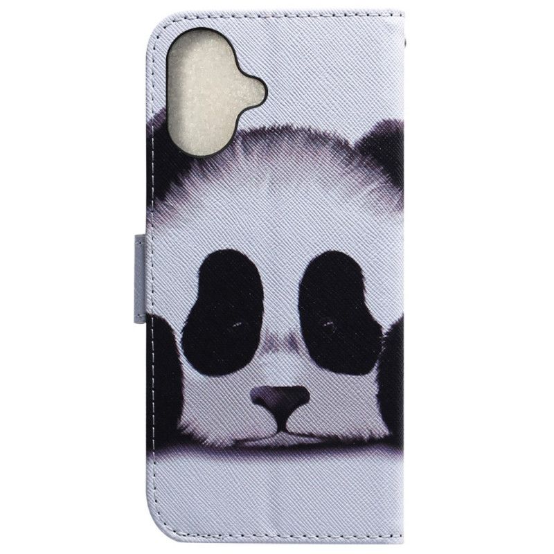 Læder Cover iPhone 16 Telefon Etui Panda