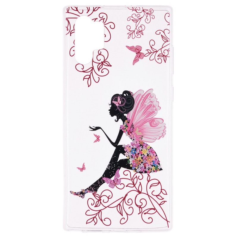 Cover for Samsung Galaxy Note 10 Plus Gennemsigtig Blomsterfe