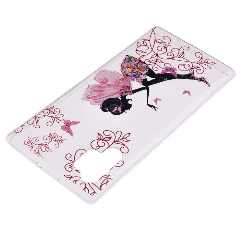 Cover for Samsung Galaxy Note 10 Plus Gennemsigtig Blomsterfe